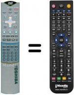 Télécommande équivalente Toshiba SD-2109