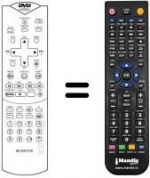 Télécommande équivalente Toshiba SD-3107E