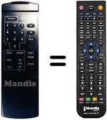 Télécommande équivalente FREESAT OR2000