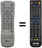 Télécommande équivalente LG REMCON063