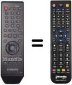Télécommande équivalente Samsung DVD-1080P9