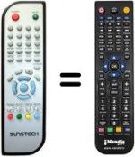 Télécommande équivalente Sunstech DTB-P500HD-BLACK