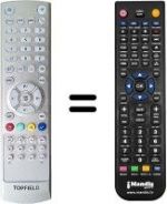 Télécommande équivalente Topfield SBP2000