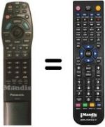 Télécommande équivalente Panasonic DVD-A360