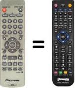Télécommande équivalente Pioneer DV550