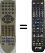 Télécommande équivalente Orion HVS59040