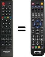Télécommande équivalente Hisense HVS57473