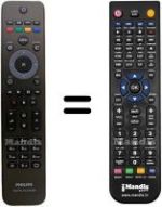 Télécommande équivalente Philips HVS53468