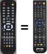 Télécommande équivalente HVS57628
