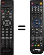 Télécommande équivalente Sunstech HVS57386