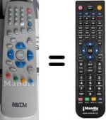 Télécommande équivalente WHV3269W