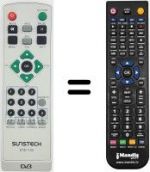 Télécommande équivalente Sunstech WHV15567W