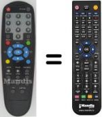 Télécommande équivalente HVS53598