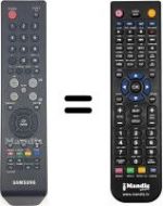 Télécommande équivalente Samsung HVS54876