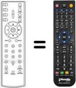 Télécommande équivalente Continental Edison HVS54654