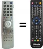 Télécommande équivalente JVC HVS54561