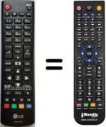 Télécommande équivalente LG HVS57434