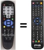 Télécommande équivalente HVS53393