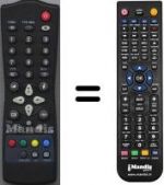 Télécommande équivalente HVS54705