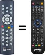 Télécommande équivalente HVS53276