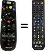 Télécommande équivalente Philips HVS57261