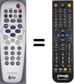 Télécommande équivalente Philips HVS54807