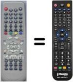 Télécommande équivalente HVS54801