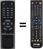 Télécommande équivalente HVS53328