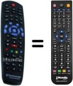 Télécommande équivalente Technomate HVS53240