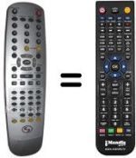 Télécommande équivalente HVS59614