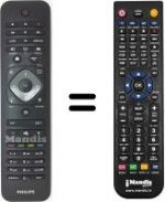 Télécommande équivalente Philips WHV12490