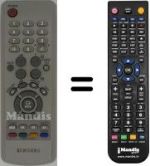 Télécommande équivalente Samsung WHV14487