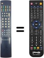 Télécommande équivalente Hitachi WHV7005