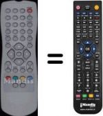 Télécommande équivalente Goodmans SEC15383