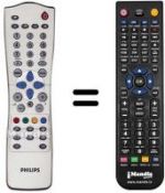 Télécommande équivalente Philips WHV15746