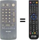 Télécommande équivalente Sony SEC2419