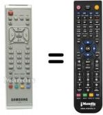 Télécommande équivalente Samsung SEC14672