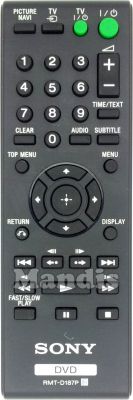 Télécommande d'origine SONY RMT-D187P (148700611) Télécommande d'origine SONY RMT-D187P (148700611)