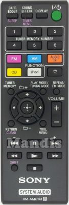 Télécommande d'origine SONY RM-AMU141 (149001411) Télécommande d'origine SONY RM-AMU141 (149001411)
