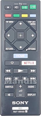 Télécommande d'origine SONY RMT-VB100I (149290121) Télécommande d'origine SONY RMT-VB100I (149290121)