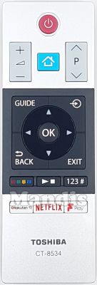 T&eacute;l&eacute;commande d'origine VESTEL CT-8534 (30099655)