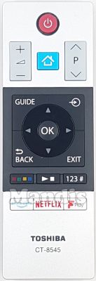 Télécommande d'origine TOSHIBA CT-8545 (30101776)