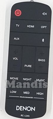 T&eacute;l&eacute;commande d'origine DENON RC-1245 (919307102600S)