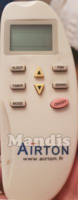 T&eacute;l&eacute;commande d'origine AIRTON TAC-12CHSA