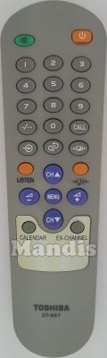 T&eacute;l&eacute;commande d'origine TOSHIBA CT-867