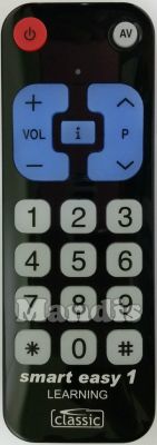 T&eacute;l&eacute;commande universelle CLASSIC Smart Easy 1 Learning (IRC84007)