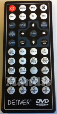 Télécommande d'origine DENVER CAT130
