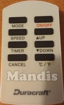 T&eacute;l&eacute;commande d'origine DURACRAFT AMD-8500E