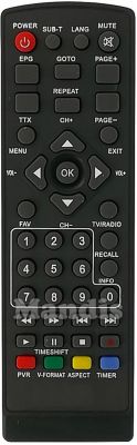 T&eacute;l&eacute;commande d'origine SRABC HD-999 (ver. 1)