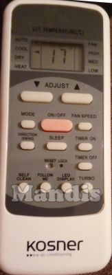 T&eacute;l&eacute;commande d'origine KOSNER R5119/BGE